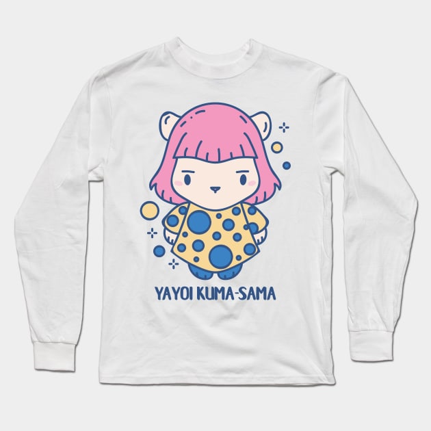 Yayoi Kuma-Sama Funny Animal pun Long Sleeve T-Shirt by SPIRIMAL